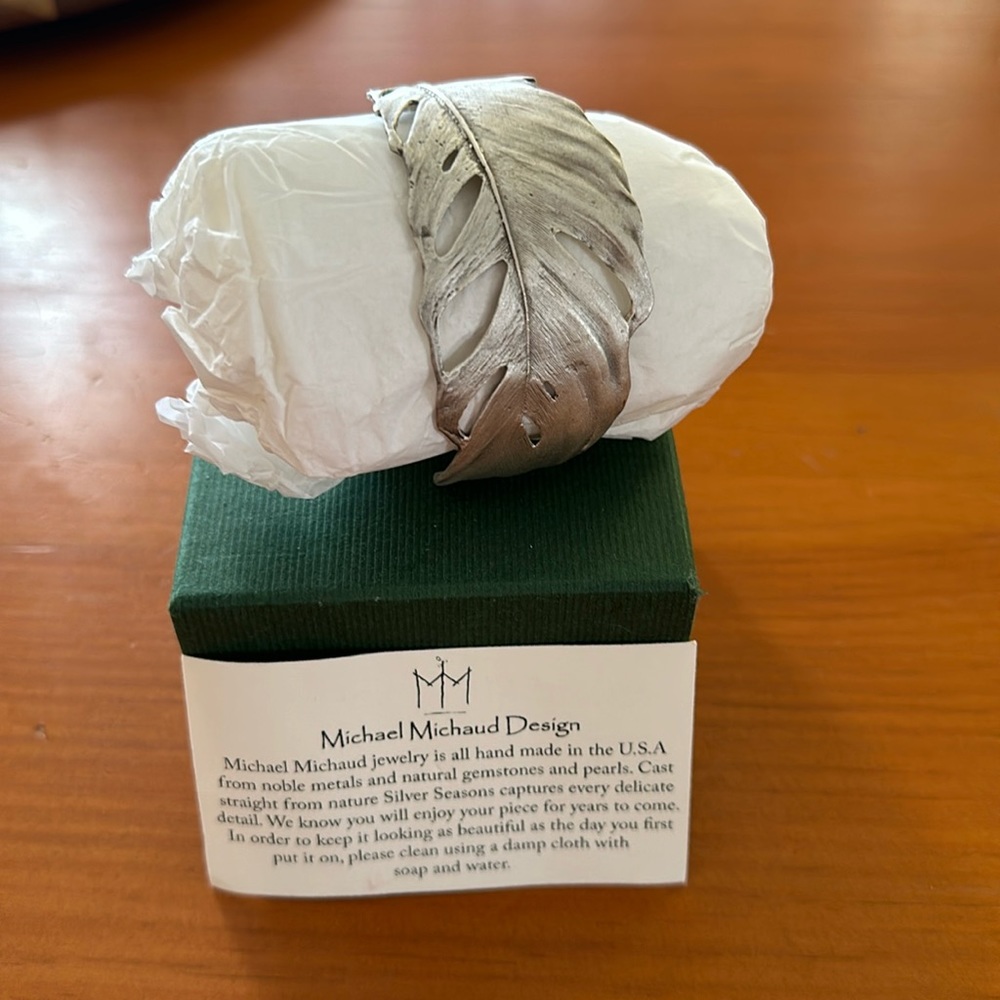 Michael Michaud Design Feather Cuff Bracelet